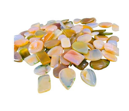 Cabochon en onyx jaune naturel pour creer vos propres bijoux fait main au style solaire