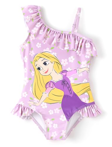 Image of Disney Stitch Frozen Marvel Minnie Mouse Girls Swimsuits Ruffle One Piece Bathing Suits UPF 50 Swimwear Quick Dry Size 2-13Y