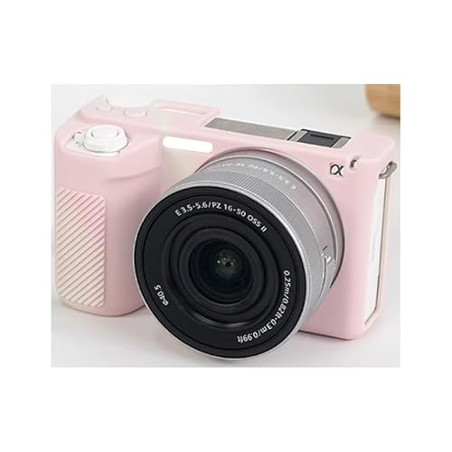 カメラ ソフト シリコン ケース クリーム ピンク ラバー アーマー スキン ボディ カバー プロテクター Sony Alpha ZV-E10 II ミラーレスカメラ用