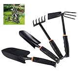 [page_title]-4-teiliges Garten-Kleingeräte Set bestehend aus Schaufeln, Fugen-Kratzer, Hand-Grubber und Blumen-Kelle perfekt für Pflanzen und Gartenarbeit