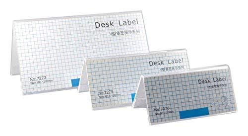 Tischaufsteller aus hochwertigem Acryl Tischnamensschild, Preisschild Hinweisschild Dachform (61x180 mm)