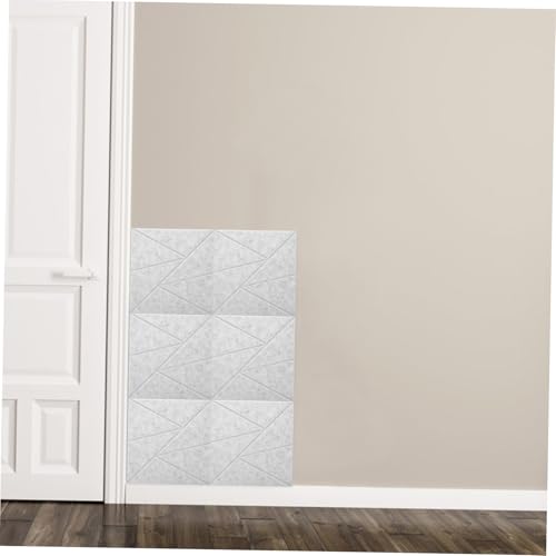 KESYOO 6pcs paneles acústicos autoadhesivos de alta densidad para reducción de ruido en paredes, espuma insonorizante para casa y oficina, negro, aislamiento acústico para sala de juegos y estudio de grabación miniatura 4
