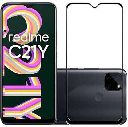 Image of KC PRODUCTS Tempered Glass Screen Protector Compatible for Realme C21Y (Except Edge to Edge) and Free Complete Easy Installation kit