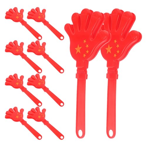 Homoyoyo 10pcs Hand Clappers Party Noisemakers Cheering Props with National Flag Design Lightweight for Outdoor Celebrations and Sporting Events