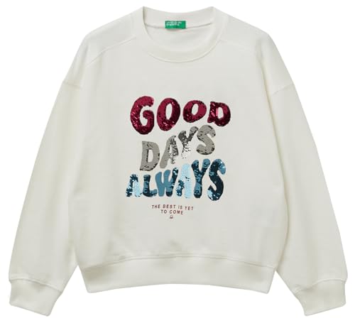 Maille G/C M/L United Colors of Benetton blanc 130 cm : la finesse du tricot italien