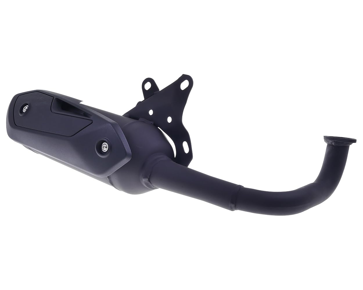 Auspuff TECNIGAS Silent Pro Black kompatibel mit CPI Aragon GP 50 Typ JR45 | Komplette Auspuffanlage, Motortyp China 1E40QMB; kompatibel mit KEEWAY ARN 50 E2, Easy 50 E2; nur mit hinterer Trommelbremse
