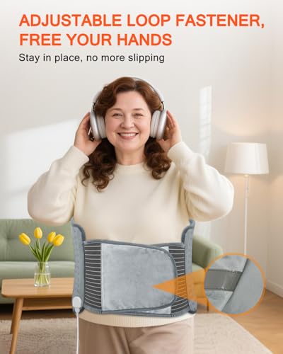 Heating Pad for Back Pain Relief, Extra-Large 12"x24"+26" Extendable Electric Heating Pad for Period Cramps with Belt, Auto Shut Off, Machine Washable, Portable Moist Heating Pad for Women & Men - Image 5