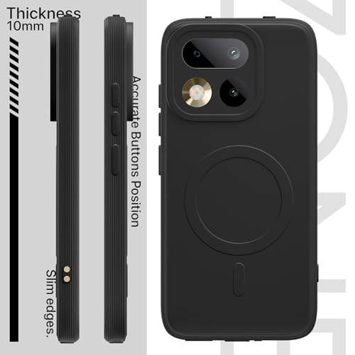 Image of Pikkme Back Cover for Realme 16 Pro 5G Soft Matte Silicone Mag-Safe Design (Mag-Safe Not Support) Camera Protection | Slim Fit Bumper Cover (Black)