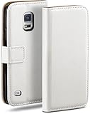 Léger et flexible : le Samsung S 5 Mini (5S) est placé dans l'étui fin à rabat avec une poignée – la coque de protection complète est immédiatement complète et le téléphone portable est prêt à l'emploi