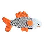 Nocciola Fish Salmon Crinkle Squeaky Dog Toys for Aggressive Chewers, Durable Stuffed Plush Rope Tug Puppy Toy for Small, Medium Large Dogs, Ocean Beach Summer, Dog Birthday Gifts