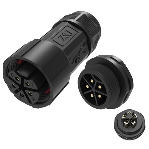 Connecteurs M25 étanches IP68 à 5 broches pour protéger vos circuits extérieurs de l'eau