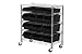 Sandusky Lee MBU3317BIN15 Mobile Wire Shelving with 15 Plastic Bins, 38" Height x 33" Width x 16.5" Depth, Chrome