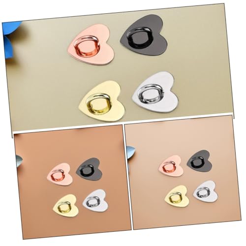 Ganchos para correa de teléfono en forma de corazón de metal resistente para bricolaje, 24 piezas 3