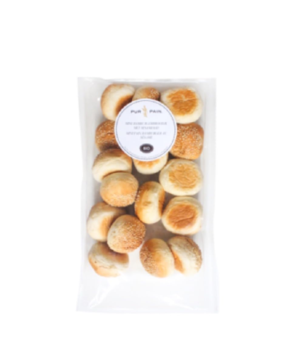 Mini Pain Hamburger BIO au Sésame Biofournil 16 x 30g/Sac - Offres de 1, 2, 3 et 4 Sacs - Livraison Gratuite France (1 sac)