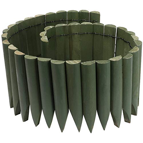 JonesHouseDeco Valla de Madera para Exteriores, Engrosar Corta valla de Madera borde 120 cm x 20 cm Acabado de Abeto Quemada,Valla Fronteriza Jardín de Abeto Verde jardín, césped, paisaje