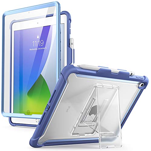 i-Blason iPad7 / iPad8 ケース 2019/2020 iPad 10.2インチ New アイパッド ケース スタンド式 フロントフィルム付属 Pencilホルダー付き 耐衝撃 ブルー
