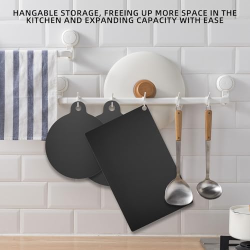 TETEWEVER 5 Stück Schwarz Induktionsmatte Induktionsfeld Schutzmatte Silikon Schutzmatte Induktionskochfeld Induktionsschutzmatte Induktion Protector, für Induktionsherd (Rund + Eckig)