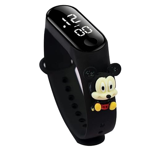 ARTLABEL Embossed Cartoon Character Multicolor Waterproof Touch Button Silicone Smart Digital LED Band Bracelet Watch for Kids Boys and Girls 1 41mQlo9CWAL. SL500