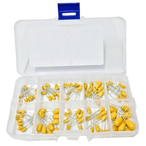 DollaTek 10 Werte 16V 1uF ~ 100uF Tantal Kondensator Assorted Kit Cover
