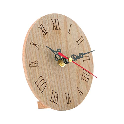 Emoshayoga Horloge Murale, Horloge Murale sans tic-tac, Rotation silencieuse de Pendaison de crémaillère à Piles, décoration extérieure de Couloir, Jardin pour Bureau à Domicile(Diamètre 12) Cover