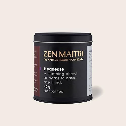 Headease Herbal Tea Natural Relief for Headaches & Migraines | Zen Maitri Herbal Tea Blend Crafted by Medical Herbalists | (40g)