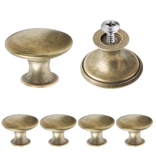 6 Pcs Poignee de Meuble Cuisine Vintage, Boutons de Placard Bouton de Meubles Vintage, Rond Bouton Tiroir Antique, Poignées Poignee Tiroir, Poignee de Porte...