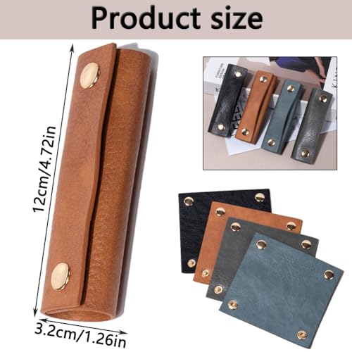 Handbag Handle Covers Sdjdhej 2 Pcs Pu Leather Luggage Handle Wraps Wallet Handle Protectors Travel Accessories (Brown)2