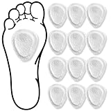 Metatarsal Pads (12 Pack) Felt Foot Pads for Pain Relief for Women & Men [1/4' Thick] Premium Ball of Foot Cushions, Metatarsalgia, Forefoot and Sole Support