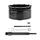 102MM Bohrkrone (XXL-Zähne) schwarz set mit 220mm SDS plus verlängerung und 4-Schneidigen Zentrierbohrer 8x110mm,Wandlochsägebohrer für Mauerwerk und Beton