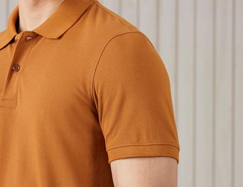 Image of Amazon Brand - Symbol Men's Cotton Rich Solid Polo Tshirt | Collar Tshirts | Half Sleeves | Plain-Regular Fit (Available in Plus Sizes and Combo Pack of 2)