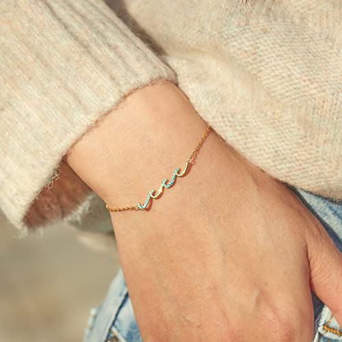 STORYJEWELLERY Friend Bracelet, Friendship Gifts for Women, Friend Birthday Gifts for Women, Friendship Bracelets, BFF Gift, Wave Bracelets by STORYJEWELLERY - Image 4
