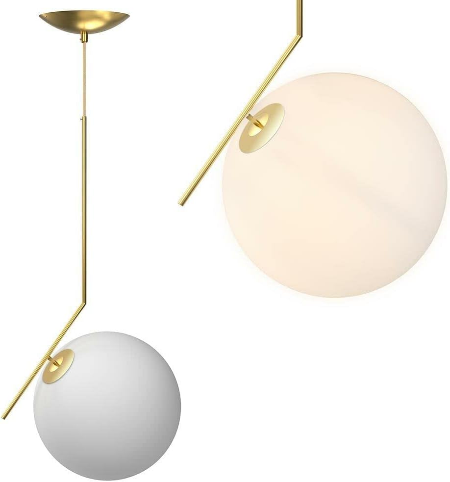 Lampadario Sospensione A Sfera In Vetro - Design Moderno Per Cucina, Sala Da Pranzo O Camera