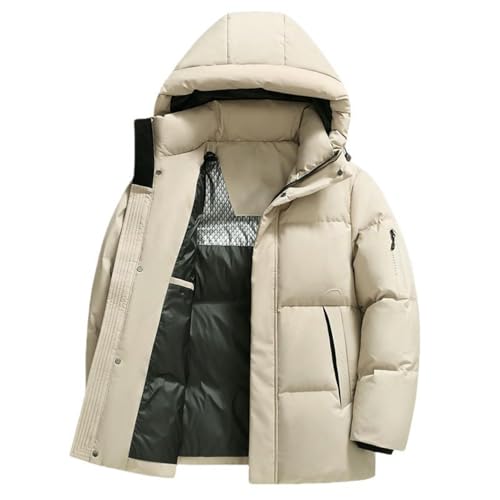 Chaqueta gruesa de invierno con aislamiento térmico y capucha ajustable para viento frío