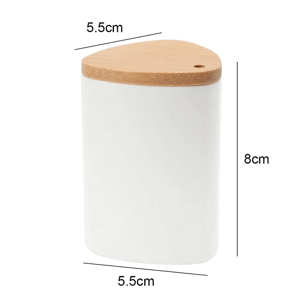 Soporte portátil para Palillos de Dientes Dispensador de Palillos de Dientes Cubo Decoración de la Mesa del hogar Caja de Palillos de Dientes con Tapa (A 5.5 x 5.5 x 8 cm)