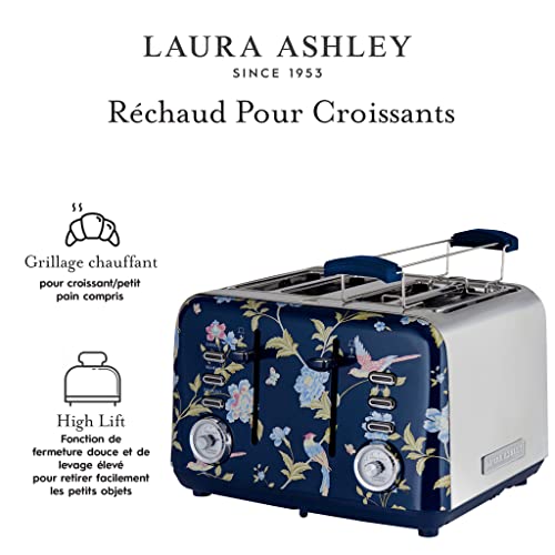 VQ Laura Ashley Toaster 4-Scheiben-Toaster mit einstellbaren Heiz-, Auftau- und Aufwärmmodi - Toaster aus Edelstahl Vintage-Toaster mit Aufsatz zum Aufwärmen von Croissants - Elvaden Marine 6 VQ Laura Ashley Toaster 4-Scheiben-Toaster mit einstellbaren Heiz-, Auftau- und Aufwärmmodi - Toaster aus Edelstahl Vintage-Toaster mit Aufsatz zum Aufwärmen von Croissants - Elvaden Marine