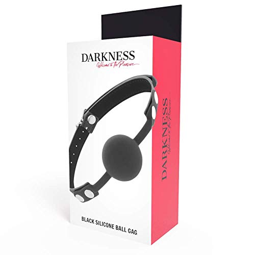 Mordaza silicona negro Darkness avec sangle confort pour privation sensorielle
