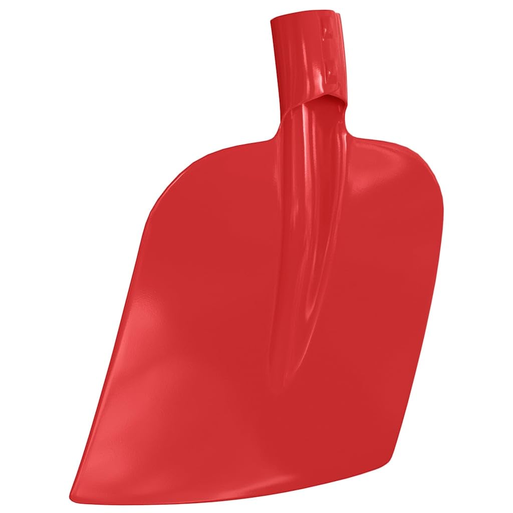 Pala de acero con recubrimiento de polvo rojo, 32 x 24,5 cm, pala de jardín para arena, tierra, grava, compost, jardinería, exterior, camping, terraza, balcón, con hoja de metal resistente