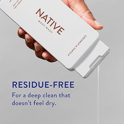 Miniatura 8 de Native Natural Gel de baño de coco y vainilla, sin sulfato, sin parabenos, 18 onzas, (paquete de 1)