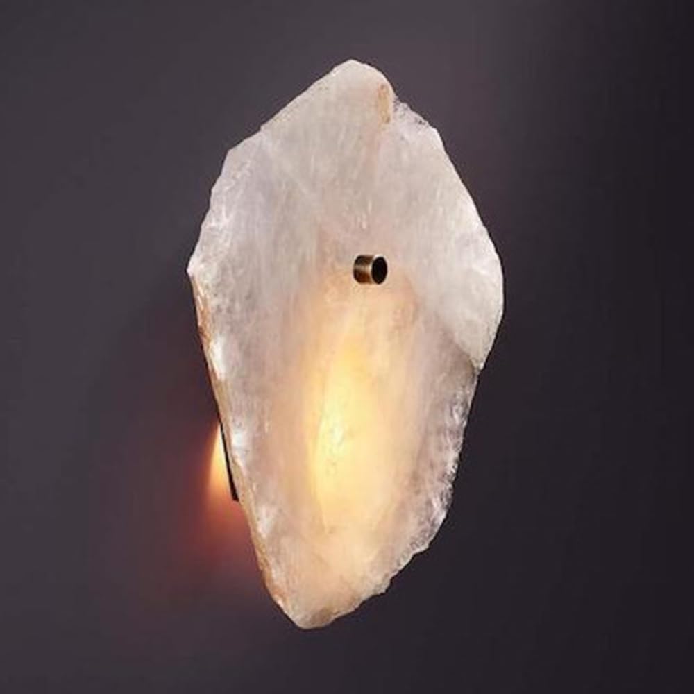 HXYSXHJUO Wall Lamps for Bedroom,LED Sconce Modern Light Natural Marble Sconces Lighting Indoor Alabaster Living Room Decor Lights Hallway Restaurant Hardwireds (1)