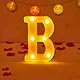 SUQ Buchstaben Lichter, LED Brief Beleuchtung, Alphabet Lampe, batteriebetrieben, beleuchtetes Schild mit Buchstaben, Nachtlichter Dekoration für Bar, Kneipe, Zuhause, Party, Hochzeit (Goldene Bar)