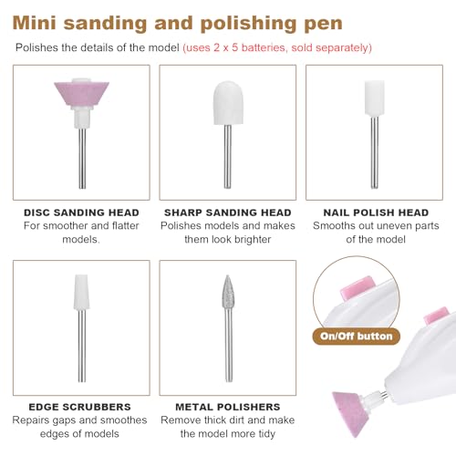 Roxanex 101 Stück Modellbau-Werkzeugsatz, Hobby Bauwerkzeug Set Modellbau-Werkzeugsatz Basic Tools Bastelset für Gundam Auto Modellbau Reparieren und Befestigen