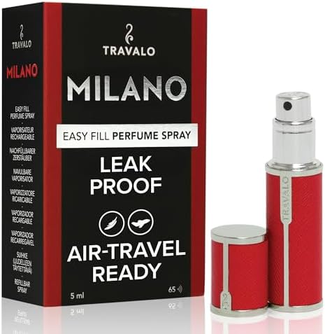 Travalo Milano HD Elegance Perfume Spray Refill, Red
