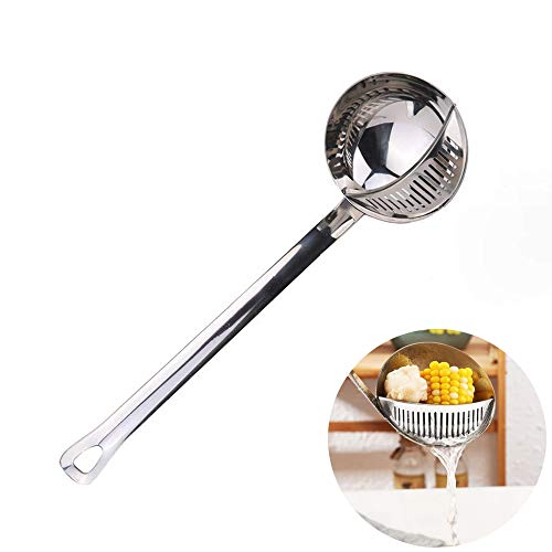 Stainless Steel Soup Ladle Cooking Utensil Detachable Soup Spoon Kitchen Soup Scoop 2 In 1 Kitchen Utensil Gadget Tools