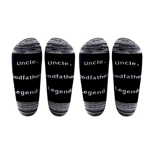 LEVLO Godfather Uncle Socks Godfather Gifts Uncle Godfather Legend from Godchild Baptism Christening Gift