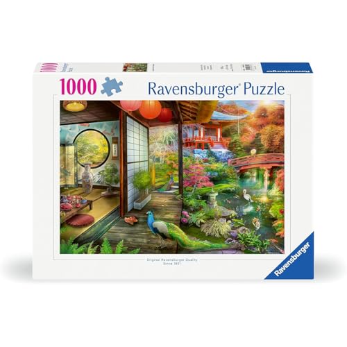 Ravensburger Japanese Garden Teahouse 1000 Piece Jigsaw Puzzle for Adults – 12000635 – Handcrafted Tooling, Made in Germany, Every Piece Fits Together Perfectly