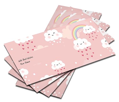 Image of Brown Cloud Customised Exclusive Shagun /Money /Gift Envelope /Cover /Lifafa for Kids /Children /Babies /Gift /Festival with Personalized Text Message /Name /Photo (SEKIDS BC 39) (Pack of 10)