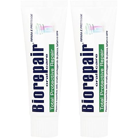 Biorepair Total Protection Toothpaste 75ml (Pack of Two) Protect Enamel & Repair from Acid Erosion and Plaque Safe for Whole Family Cover
