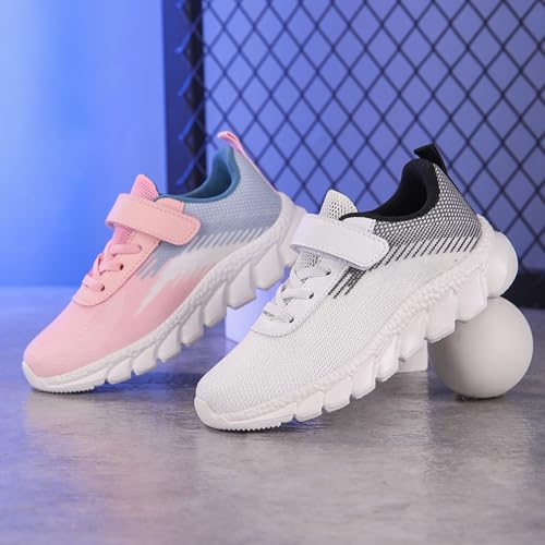 Girls Running Shoes Athletic Breathable Mesh Sneakers Hook and Loop Closure Casual Sports School Cute Trendy Shoes2