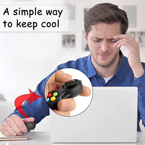 Yomiie Fidget Toys Controller Pad Cubes Hand Fidget Toys Fidget Game Focus Toys Pressure Relief Toys For Adhd/Add/Ocd Relieve Anxiety And Stress Autism For Most Age People(Black & Mix) #TOP4