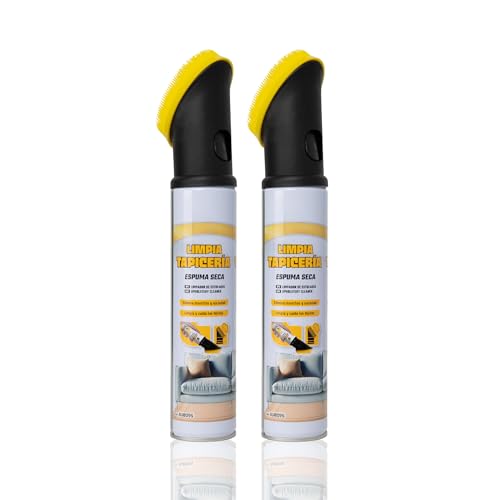 BESCH Limpiador Tapicería Espuma Seca para Coche y Hogar con Cepillo Integrado - Limpia Sofás, Alfombras, Sillones, Fórmula Anti-Olor y Fragancia Fresca – Limpieza Profunda de Tejidos